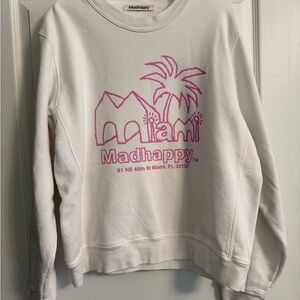 Madhappy White Sweatshirt with Textured Interior